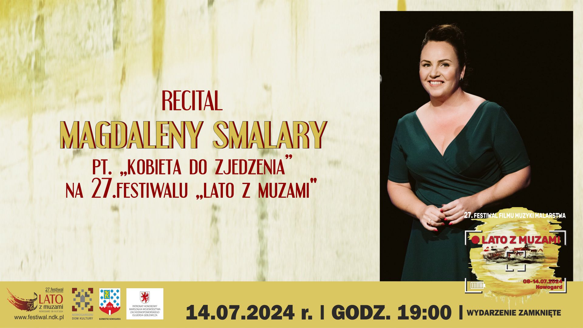 LzM | „KOBIETA DO ZJEDZENIA” - PIOSENKI o PRZYJEMNOŚCIACH, CZYLI GASTRO - RECITAL MAGDALENY SMALARY na ZAKOŃCZENIE 27. „LATA Z MUZAMI” w NOWOGARDZIE